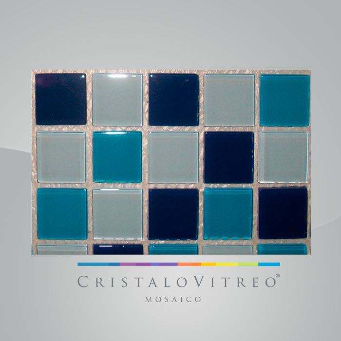 MOSAICO CRISTALO VITREO MEZCLAS AZULES 2.5X2.5 (MT2)